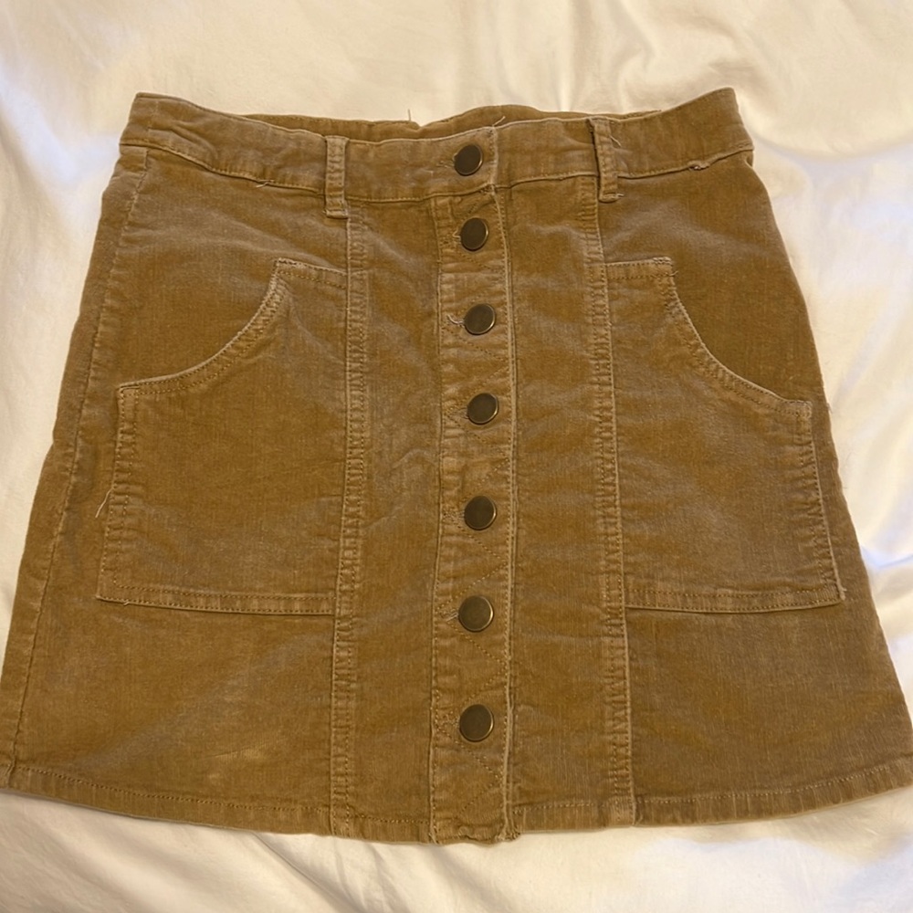 Altar’d state corduroy tan skirt